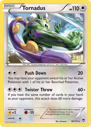 Tornadus 86/111 Pokemon card