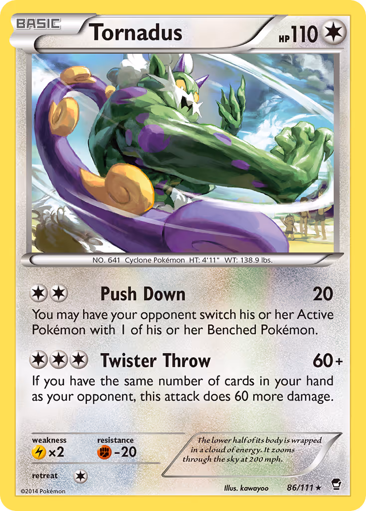 Tornadus 86/111 Pokemon card