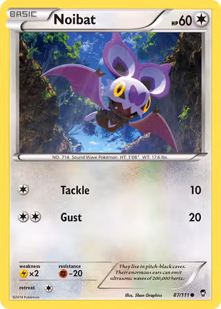 Noibat 87/111 Pokemon card