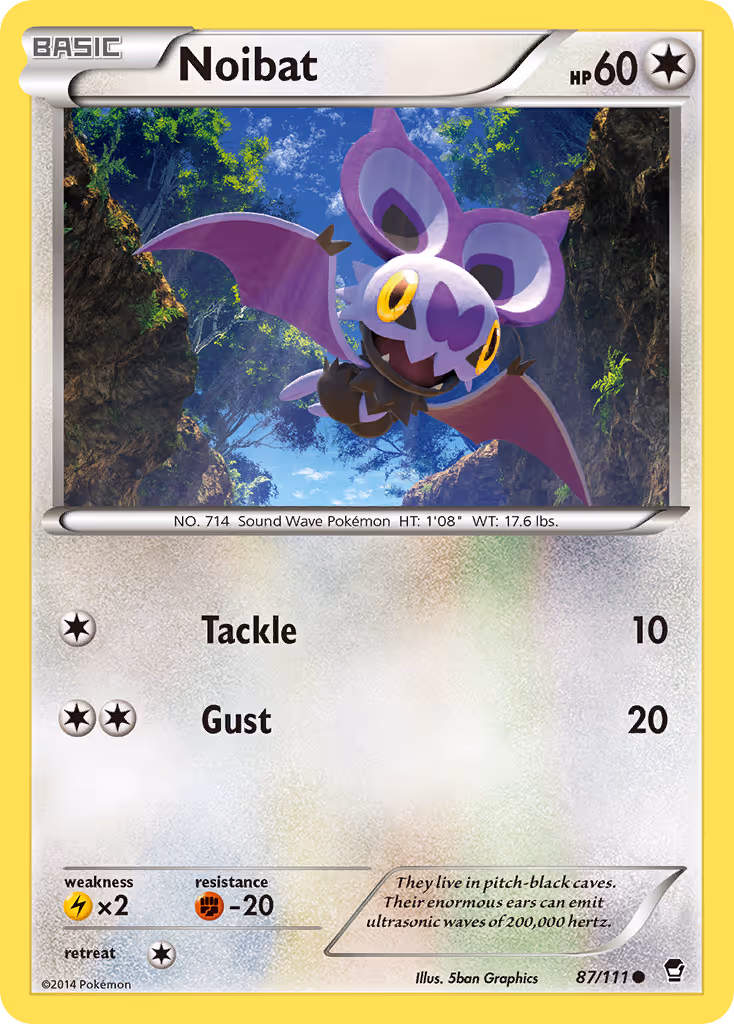 Noibat 87/111 Pokemon card