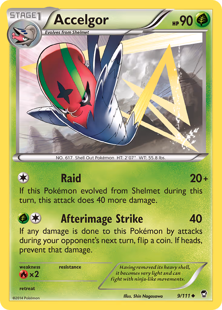 Accelgor 9/111 Pokemon card