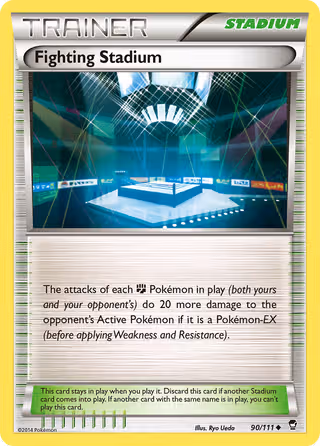 Fighting Stadium 90/111 Pokemon card