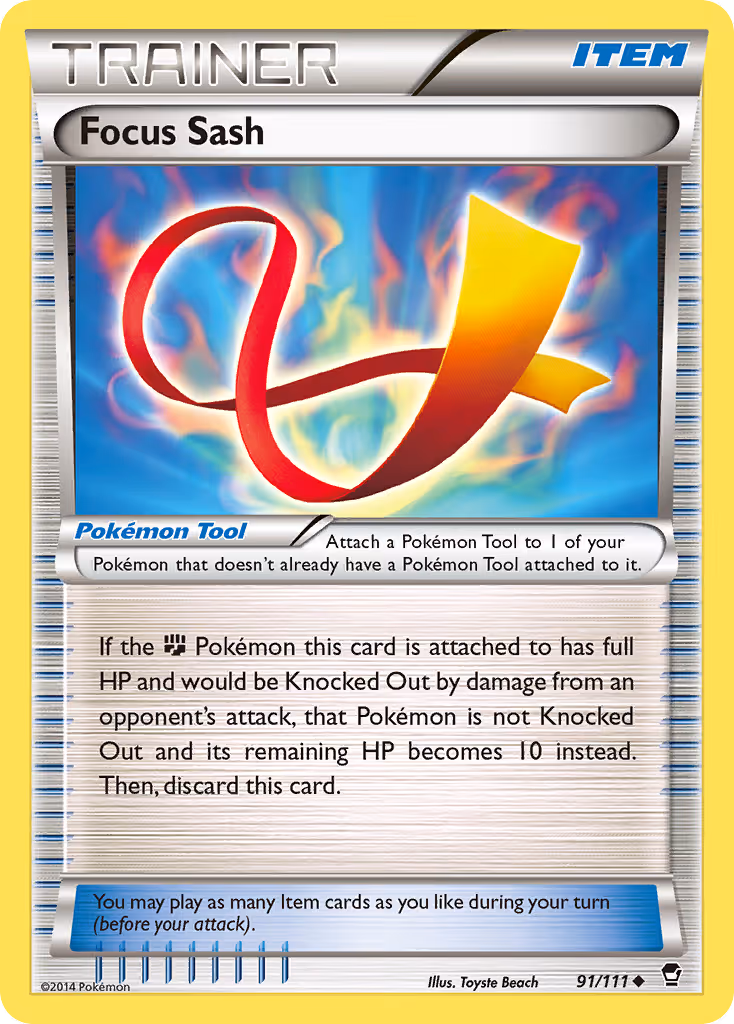Focus Sash 91/111 Pokemon card