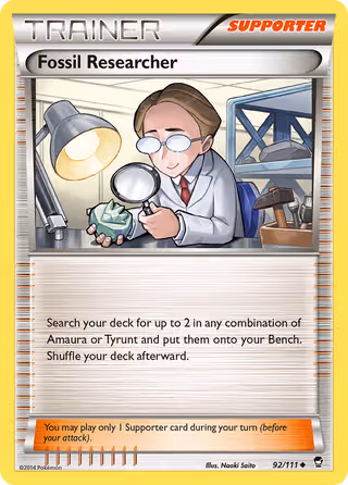 Fossil Researcher 92/111 Pokemon card