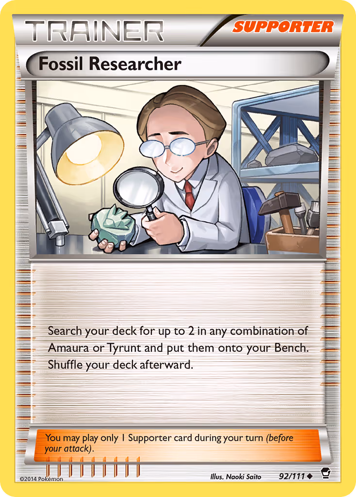 Fossil Researcher 92/111 Pokemon card