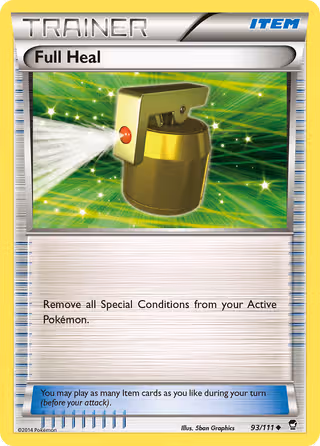 Full Heal 93/111 Pokemon card