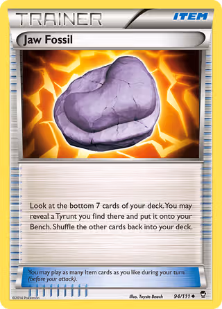 Jaw Fossil 94/111 Pokemon card