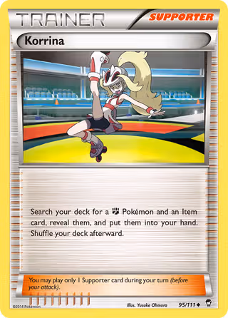 Korrina 95/111 Pokemon card