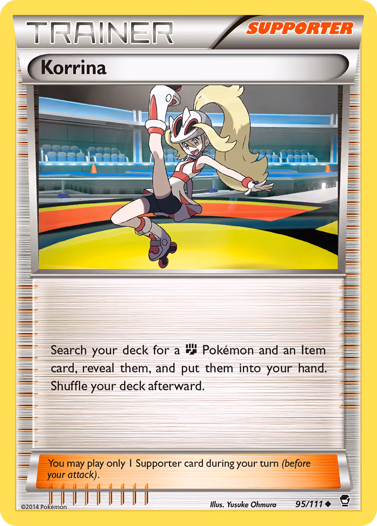 Korrina 95/111 Pokemon card
