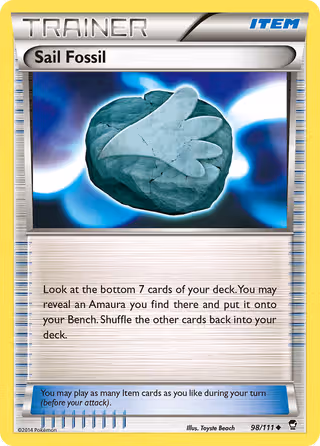 Sail Fossil 98/111 Pokemon card