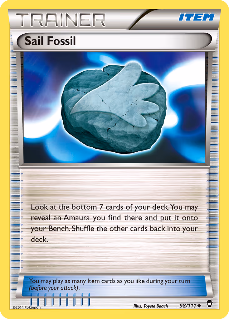 Sail Fossil 98/111 Pokemon card