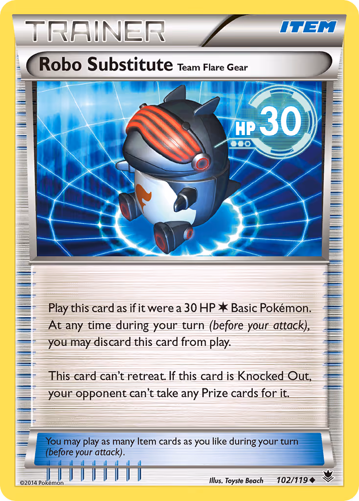 Robo Substitute Team Flare Gear 102/119 Pokemon card