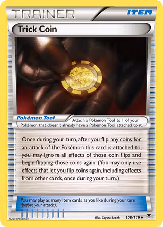 Trick Coin 108/119 Pokemon card