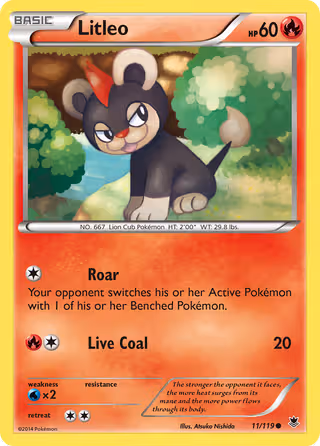 Litleo 11/119 Pokemon card