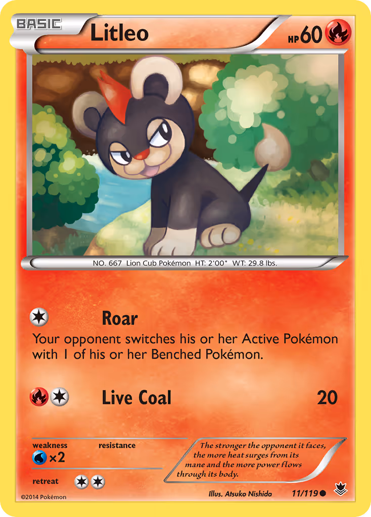 Litleo 11/119 Pokemon card