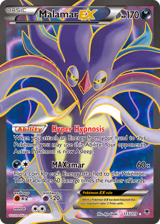 Malamar EX 115/119 Pokemon card