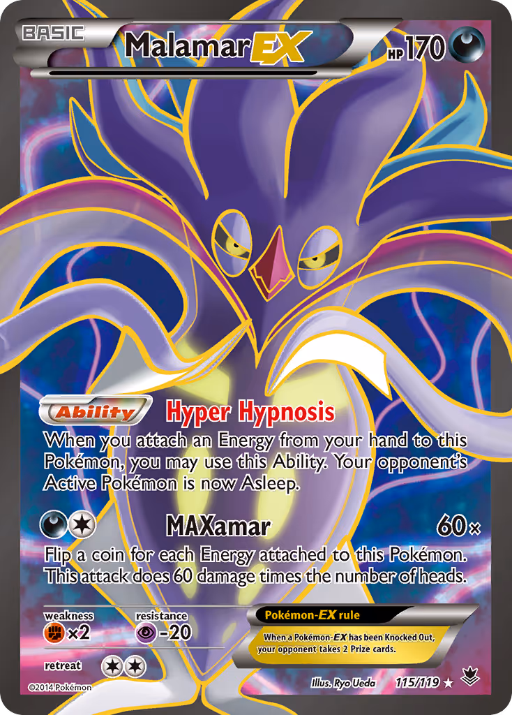 Malamar EX 115/119 Pokemon card