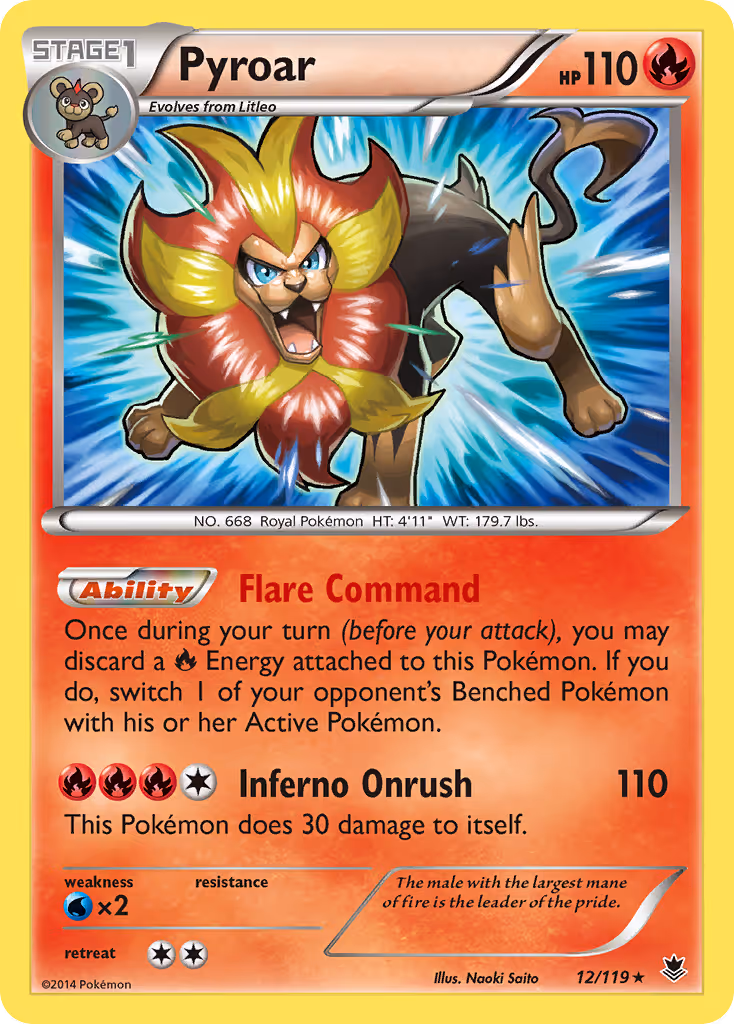 Pyroar 12/119 Pokemon card