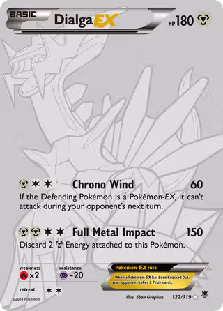 Dialga EX 122/119 Pokemon card