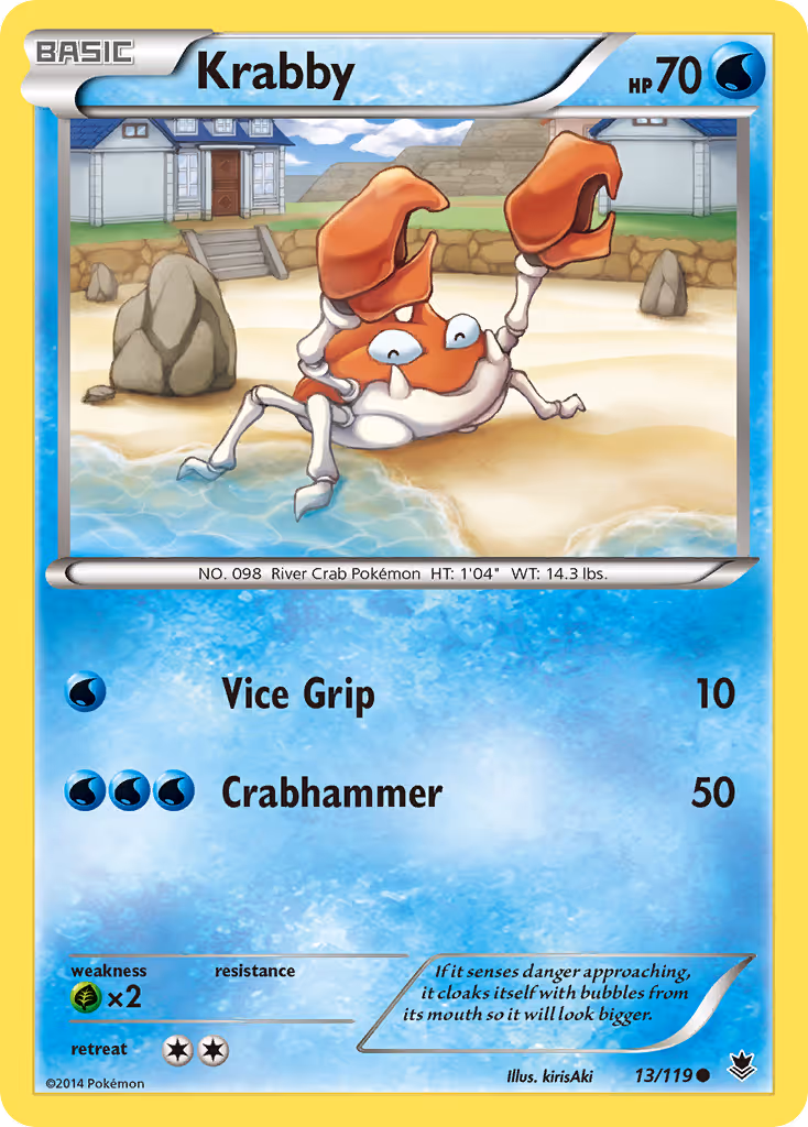 Krabby 13/119 Pokemon card