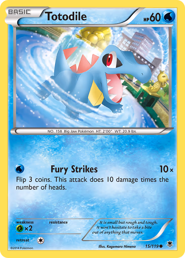 Totodile 15/119 Pokemon card