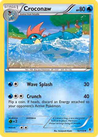 Croconaw 16/119 Pokemon card
