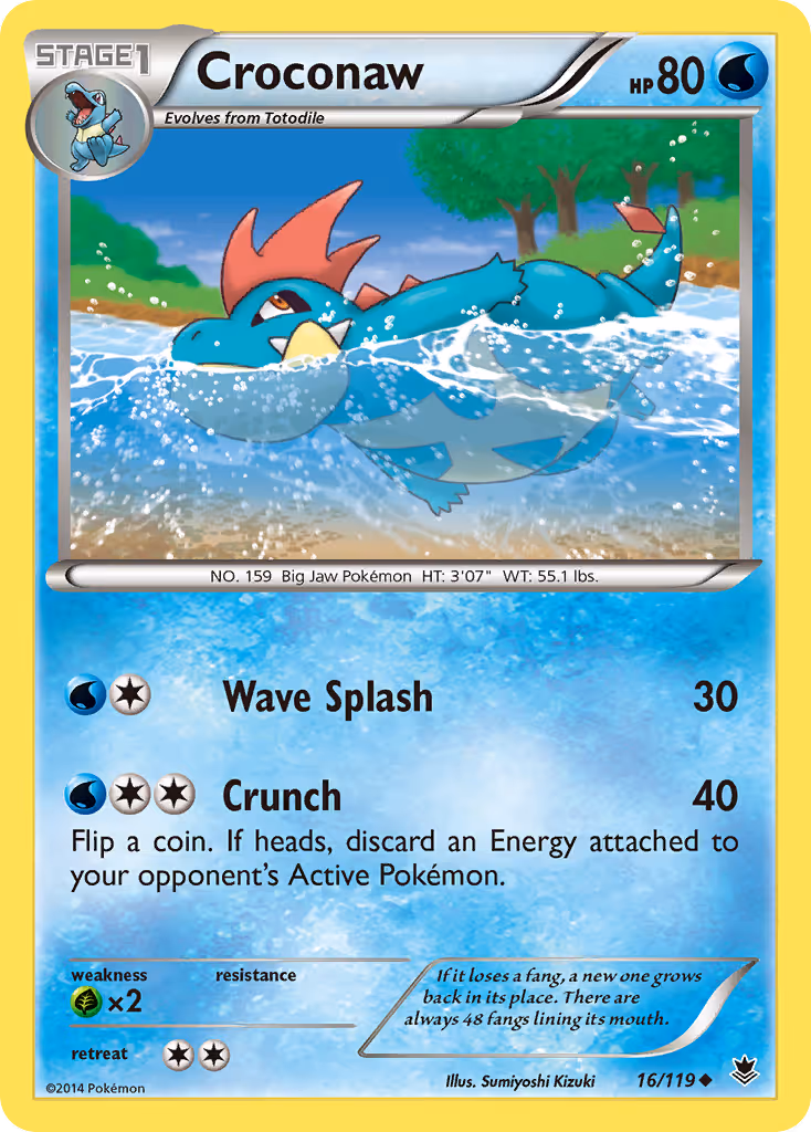 Croconaw 16/119 Pokemon card