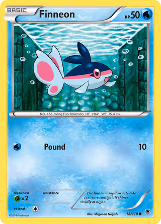Finneon 18/119 Pokemon card
