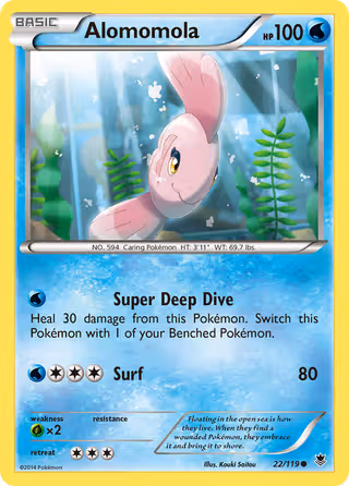 Alomomola 22/119 Pokemon card
