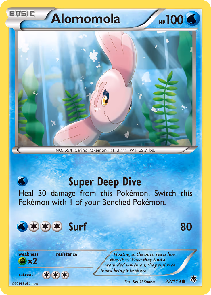 Alomomola 22/119 Pokemon card
