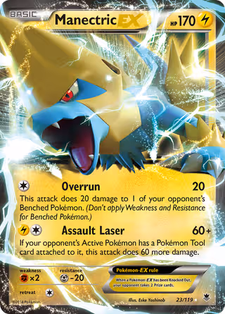 Manectric EX 23/119 Pokemon card