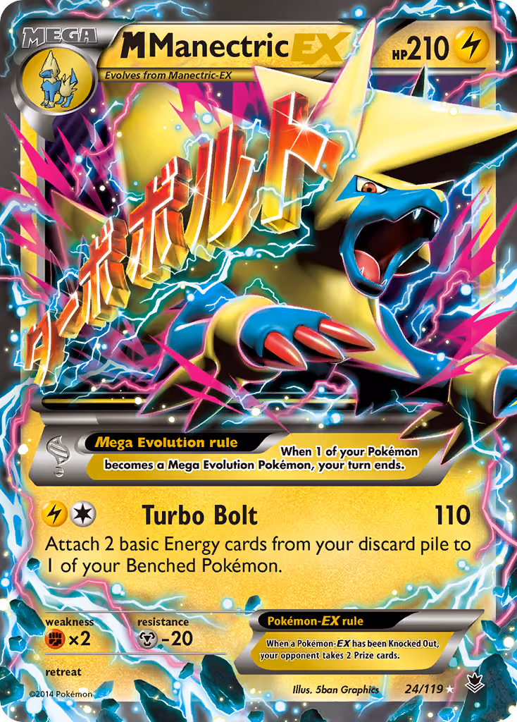 M Manectric EX 24/119 Pokemon card