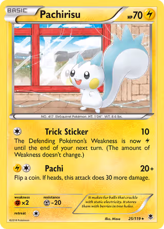 Pachirisu 25/119 Pokemon card
