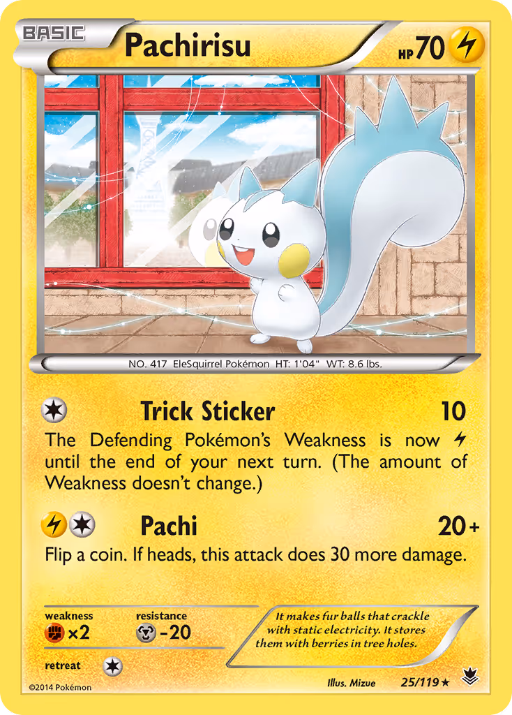 Pachirisu 25/119 Pokemon card