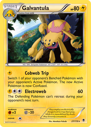 Galvantula 27/119 Pokemon card