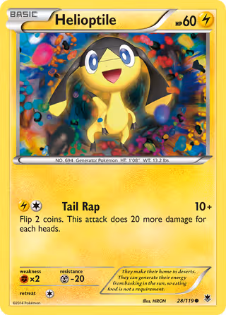 Helioptile 28/119 Pokemon card