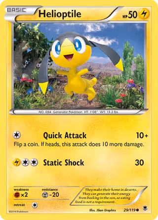 Helioptile 29/119 Pokemon card