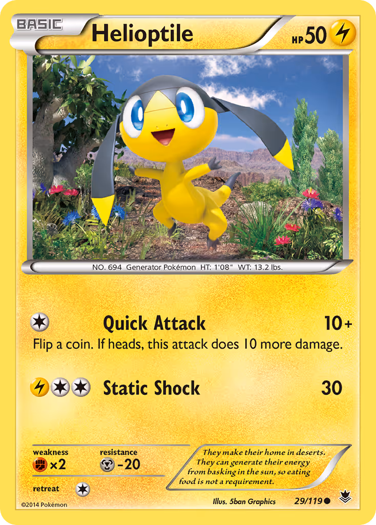 Helioptile 29/119 Pokemon card
