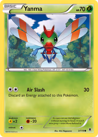Yanma 3/119 Pokemon card
