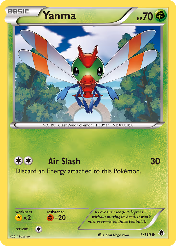 Yanma 3/119 Pokemon card
