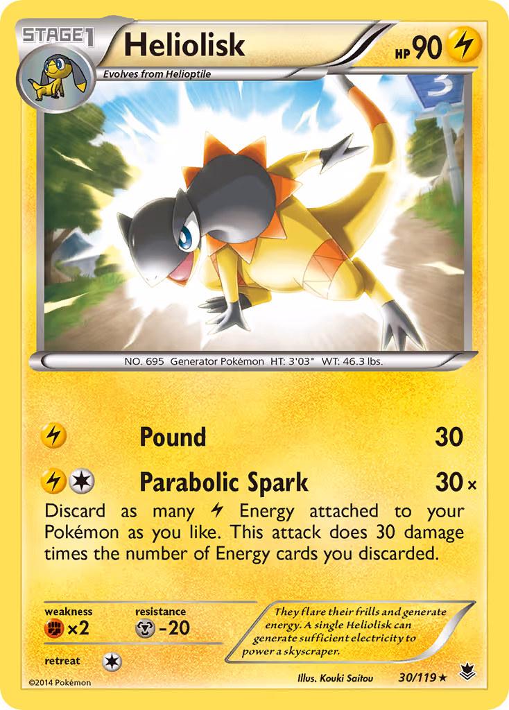 Heliolisk 30/119 Pokemon card