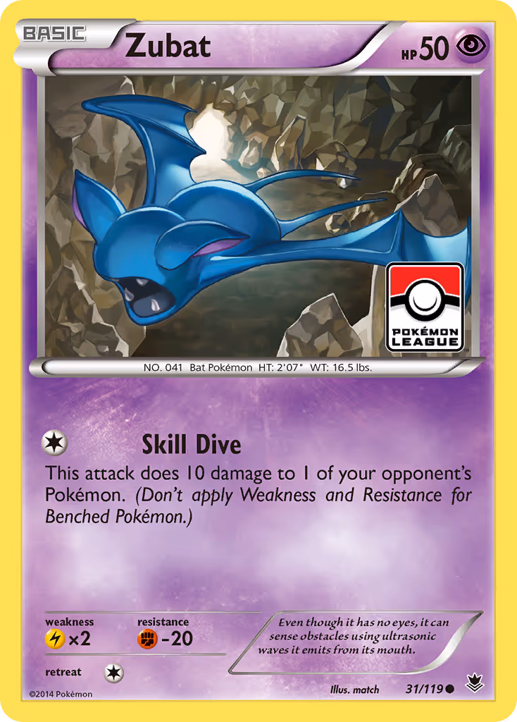 Zubat 31/119 Pokemon card