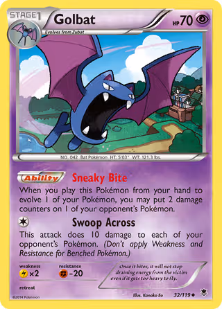 Golbat 32/119 Pokemon card