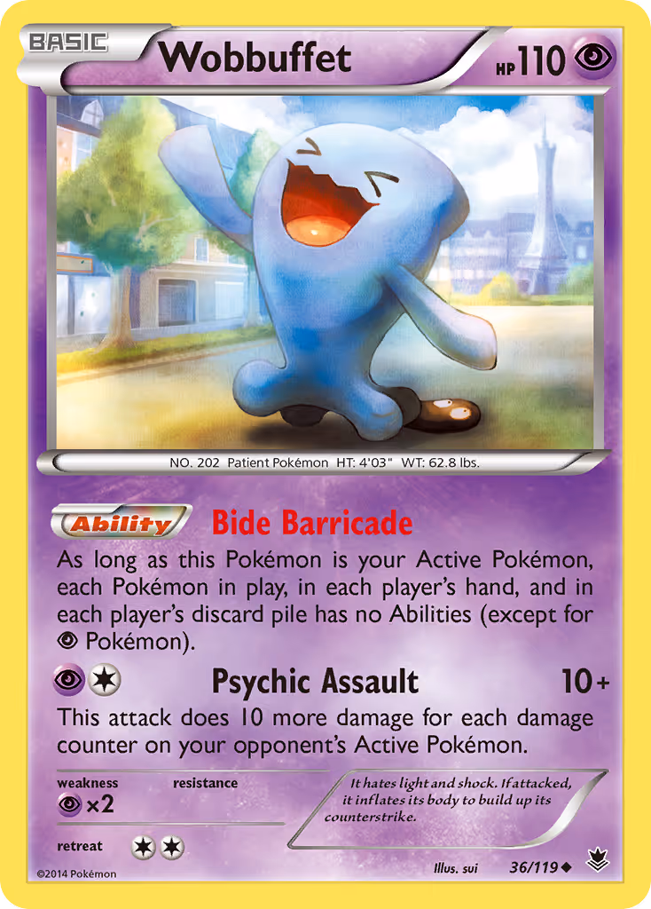 Wobbuffet 36/119 Pokemon card