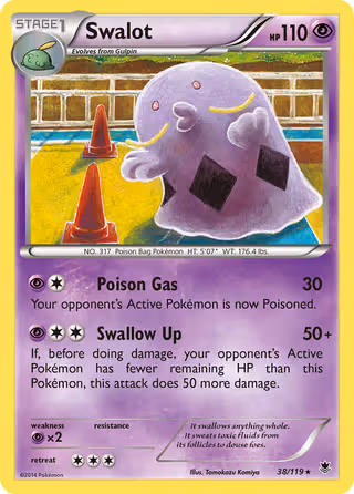 Swalot 38/119 Pokemon card