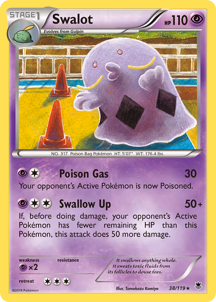 Swalot 38/119 Pokemon card
