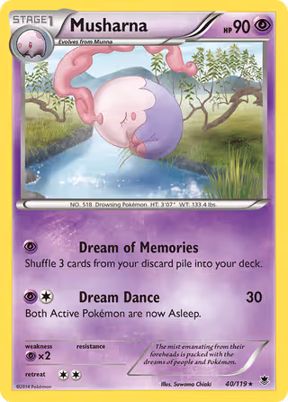 Musharna 40/119 Pokemon card