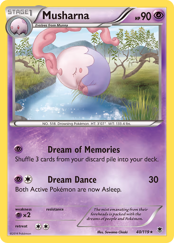 Musharna 40/119 Pokemon card