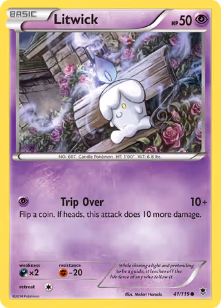 Litwick 41/119 Pokemon card