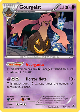 Gourgeist 45/119 Pokemon card